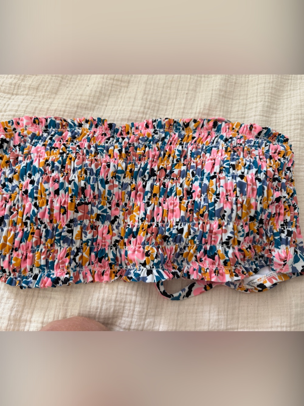 Xhilaration floral strapless bathing suit top